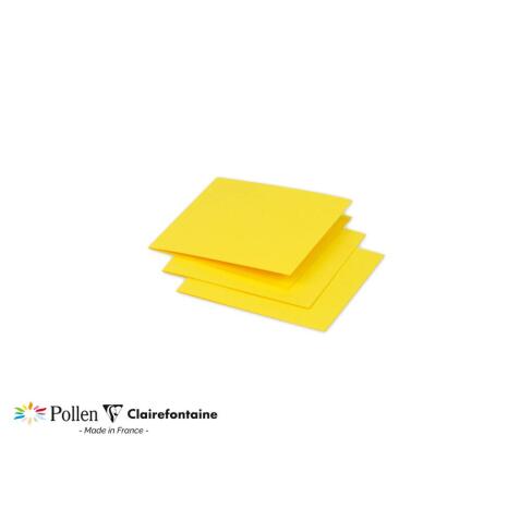 Paquet de 25 cartes pliées Pollen 110x110mm 210g/m2