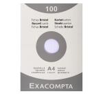 Pk 100 Exa Record Cards 210/297 Sq White - White