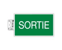 Panneau PVC adhésif antidérapant Sortie 20x11 cm - Vert