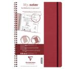 My.Notes Age Bag cahier reliure intégrale à marges détachables A4 120 pages détachables ligné + cadre en-tête - Rouge