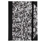 Carnet Marbre 220x170, 192 pages lignées - Blanc