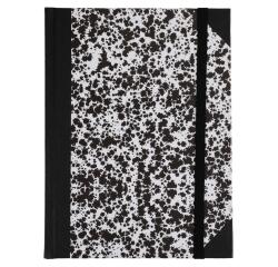 Carnet Marbre 220x170, 192 pages lignées - Blanc