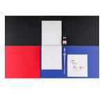 Moulin Rouge, Set de calligraphie 21x21 cm contenant une plume de verre, un flacon d'encre Moulin Rouge, un bloc de 52 feuilles