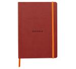 Rhodiarama carnet souple A5 160 pages dot papier ivoire 90g fermeture élastique - Nacarat