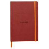 Rhodiarama carnet souple A5 160 pages dot papier ivoire 90g fermeture élastique - Nacarat