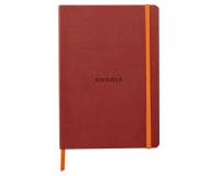 Rhodiarama carnet souple A5 160 pages dot papier ivoire 90g fermeture élastique - Nacarat