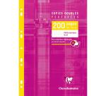 Copies doubles sous étui A4 200 pagesperforées petits carreaux