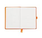Rhodiarama Goalbook A5 met hardcover, 120 blad gestippeld wit papier van 90g - Licht oranje