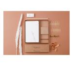 Tulip paper, Kit de papeterie contenant un carnet 11x17 cm 64 pages lignées, un crayon de papier, 2 pinces doubles-clip, 10 trombones et une gomme