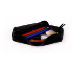 CUIR NOIR VIEILLI Trousse ronde Ø5,5x22 cm. - Noir