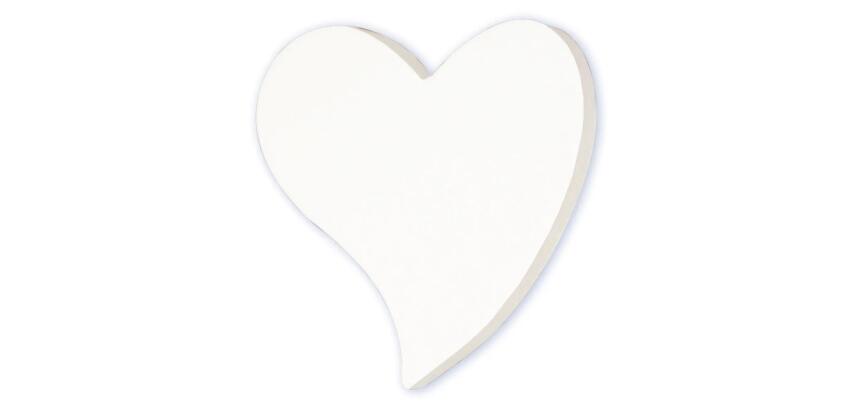 * Petit coeur plein forme sexy 12cm - Blanc