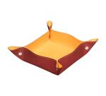 Rhodiarama vide-poche réversible simili cuir italien 12x12x4,5 cm - Nacarat