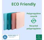 Classeur souple 4 anneaux PP recyclé Skandi - Couleurs assorties