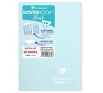 Koverbook Blush cahier piqué A5 96 pages ligné couverture polypropylène opaque bicolore. - Bleu givré/Corail