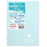Koverbook Blush cahier piqué A5 96 pages ligné couverture polypropylène opaque bicolore. - Bleu givré/Corail