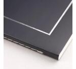 Triomphe PLATINUM cahier piqûre textile A4 96 pages uni papier ivoire 90 g - Bleu