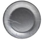 Platos de cartón sin plástico - Ø 23 cm - Festivo - Plata