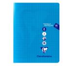 Cahier Travaux Pratiques piqué Mimesys 17x22cm 80 pages grands carreaux + uni couverture polypropylène Couleur aléatoire - Assortis