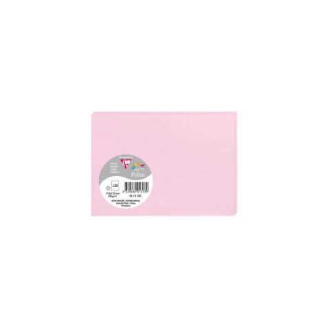 Paquet de 25 cartes simples Pollen 110x155mm 210g/m2 - Rose dragée