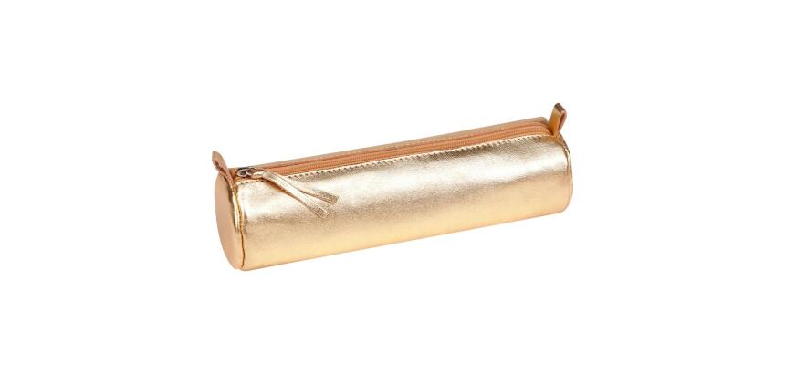CUIRISÉ - Trousse ronde Ø5,5x22 - Doré