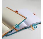 Rhodiarama Goalbook rembordé rigide A5 240 pages dot papier ivoire 90g - Turquoise