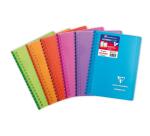 Carnet reliure intégrale enveloppante Koverbook 11x17cm 100 pages petits carreaux couverture polypropylène transparent - Assortis