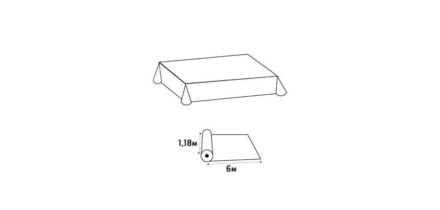 Nappe en rouleau papier gaufré Toile de lin - 1,18 x 15m