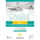 Papier Calque bloc collé 50F A2 90/95g