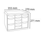Cassettiera Storebox Multi 11 cassetti Black Office - Nero/arlecchino
