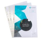 Sachet de 100 pochettes perforées polypropylène lisse Qualité + - A4 - Cristal