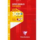 Copies doubles perforées-blanc A4 grands carreaux 300 pages