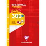 Copies doubles perforées-blanc A4 séyès 200 pages + 100 GRATUITES