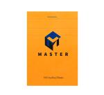 Bloc de bureau Master agrafé en-tête A7 100 feuilles petits carreaux 70 g - Orange