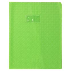 Protège-cahiers grain losange PVC 18/100ème avec porte-étiquette 24x32 cm