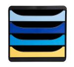 Módulo Clasificador Big Box 4 cajones A4+ 34,7x27,8x27,1 cm - BeeBlue - Colores surtidos