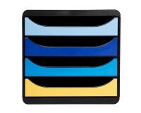 Módulo Clasificador Big Box 4 cajones A4+ 34,7x27,8x27,1 cm - BeeBlue - Colores surtidos