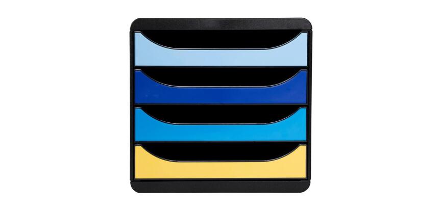 Módulo Clasificador Big Box 4 cajones A4+ 34,7x27,8x27,1 cm - BeeBlue - Colores surtidos