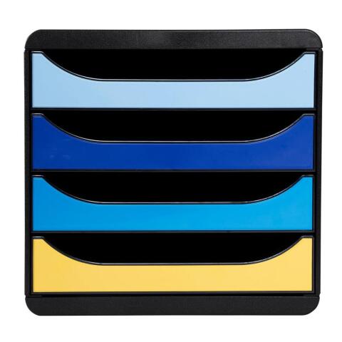 Módulo Clasificador Big Box 4 cajones A4+ 34,7x27,8x27,1 cm - BeeBlue - Colores surtidos
