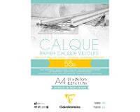 Papier Calque bloc collé 50F A4 55g