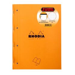 Lot de 3 blocs agrafés Rhodia Side 80 feuillets. - Orange