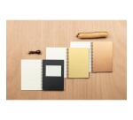 Flying Spirit Green carnet reliure intégrale à poches 14,8x21cm 120p détach. ligné motifs assortis papier ivoire 90g - Vert de gris