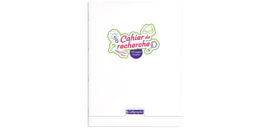 Cahier de Recherche piqué 8000 POLYPRO 24x32 cm 192 pages uni 70 g - Incolore