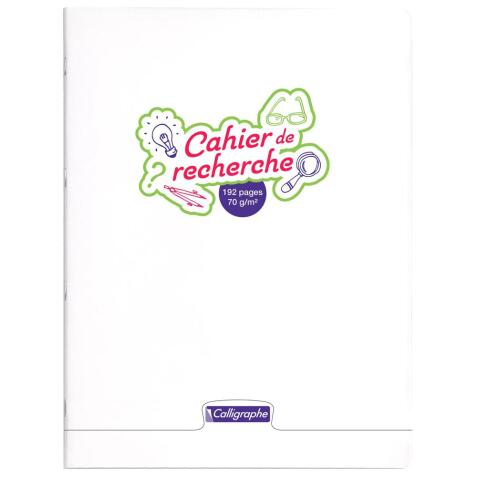 Cahier de Recherche piqué 8000 POLYPRO 24x32 cm 192 pages uni 70 g - Incolore