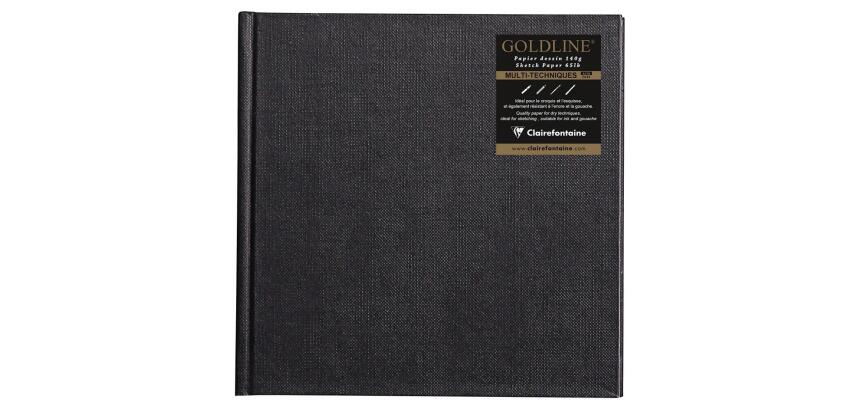 Goldline carnet cousu collé 64F 15x15cm 140g - Blanc