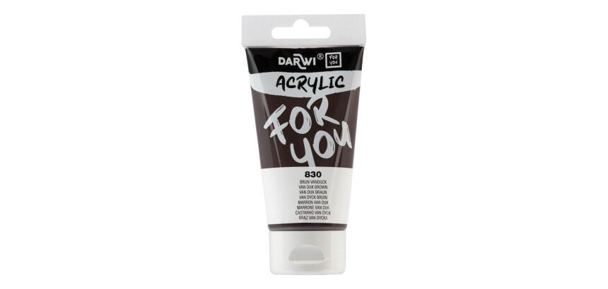 Darwi For You tube de peinture acrylique 75 ml - Brun Van Dijk