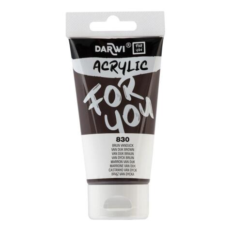 Darwi For You tube de peinture acrylique 75 ml - Brun Van Dijk