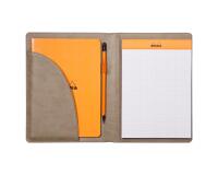 Rhodiarama livret porte-bloc N°16 pour bloc ou carnet format A5 - Taupe
