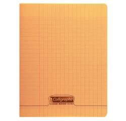 Geklammerter Heft 8000 POLYPRO 17x22 cm 32 Seiten große Karos 90 g - Orange