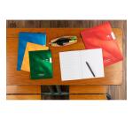 Clairefontaine Laminated Stapled Notebook Varnished UV, Ligne 8000, 24x32cm, 24 Sheets, Seyes, 90g - Assortment