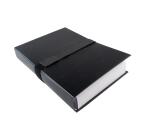 Faldone con patella e dorso estensibile fino a 13cm chiusura con scratch, carta balacron - 24x32cm